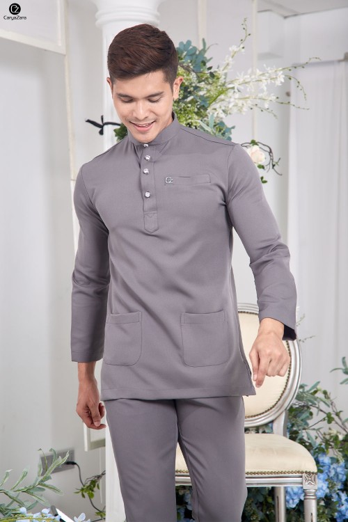 Baju Melayu Yusoff - Dark Grey